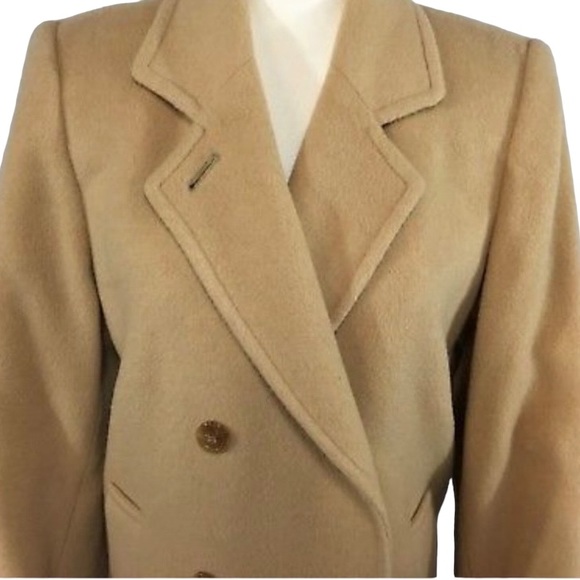 Marvin Richards Maxi Double Breasted Camel Hair Silk Lined Trench Coat. Size: 10 - Picture 4 of 12